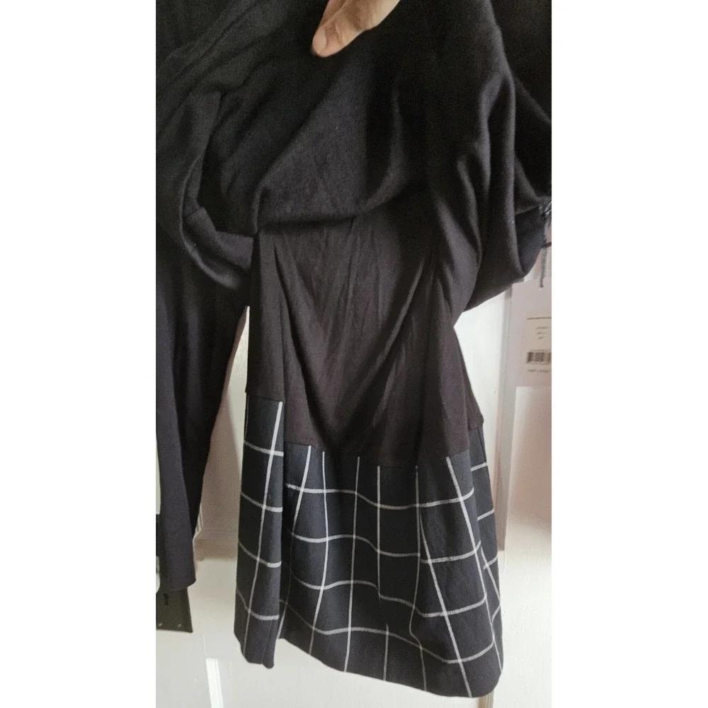 NWT  BAILEY/44 woman Sz Small black green plaid‎ dress made in USA